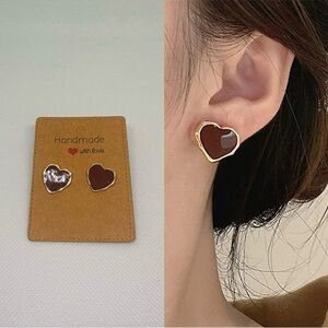 NEW Red Heart Drop Earrings,925 Sterling Silver